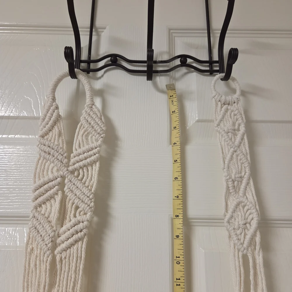 2 Elegant Cream Macramé Wall Hanging. NEW